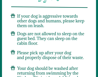 Dog Ruls Instructions for Balay At Santa Fe