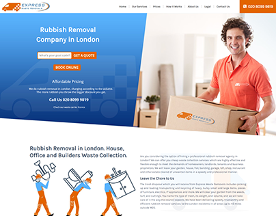 Website design for rubbish removal company in London