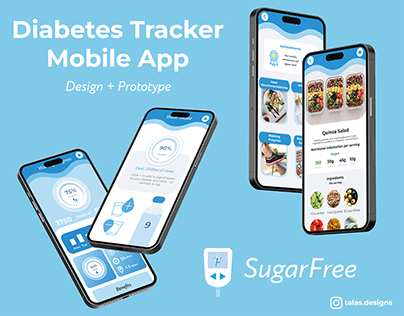 Mobile App Design for Diabetes Tracker - SugarFree