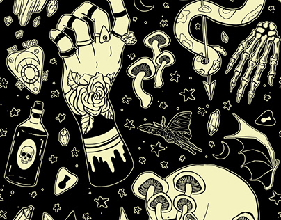 Witchy Flash pattern design
