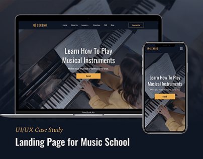 SERENO - Landing Page for Music School