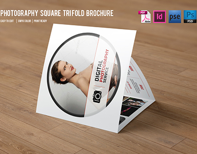 Square Trifold Photography Brochure Template