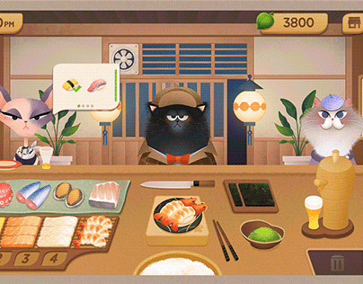 sushi game art & ui