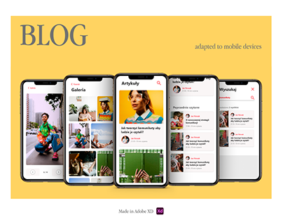Mobile blog user interface - student work