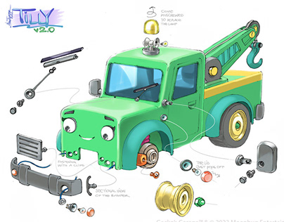 Cartoon Vehicles Design of GECKO'S GARAGE