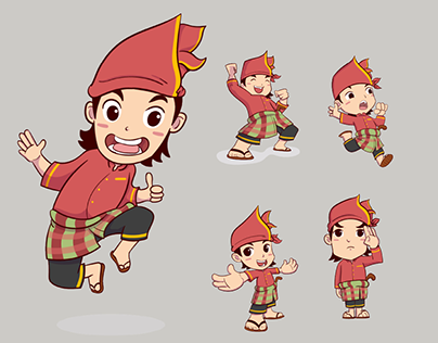 Project thumbnail - makassan, indonesian cluture cartoon mascot