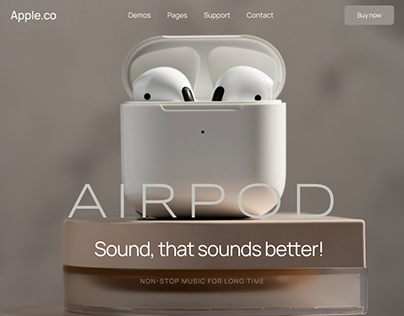 Airpod Web Design Landing Page/ E-Commerce
