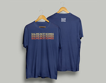 T-Shirt Illustration Design: Balms Not Bombs Retro Logo