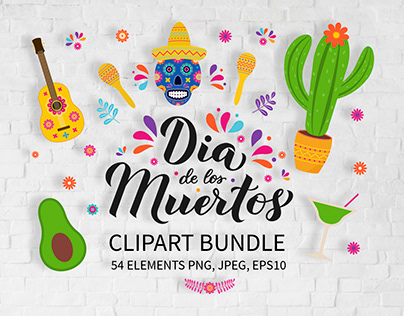 Dia De Los Muertos (Day of the Dead) Clipart Bundle