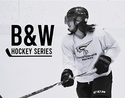 B&W hockey photo series