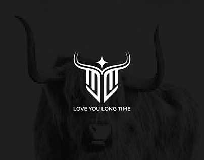 Bull logo design with creative idea