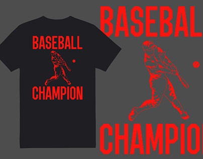 Baseball Champion T-Shirt Design