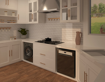 Country Style Kitchen 3D Design - Rayos Compound
