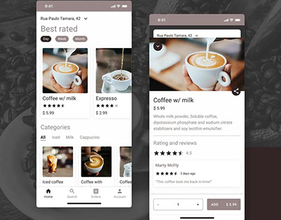 UI Design | Coffee Shop app Concept