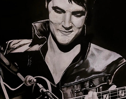 Traditional portrait : Elvis Presley