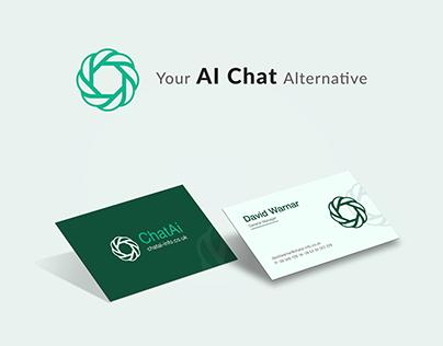AI Chatbot Solution Startup Company Unused Logo