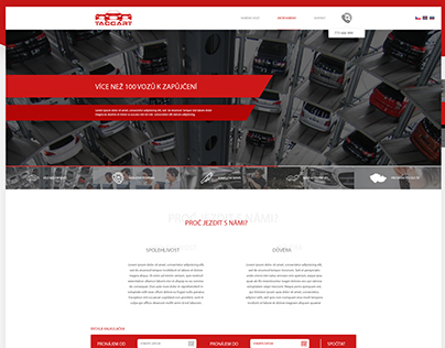 Taggart Car Rental website design