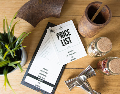 Hostel Swanky Mint Price List and Price Holder Design