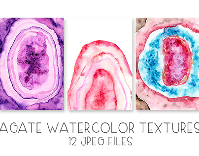 Agate Watercolor Textures