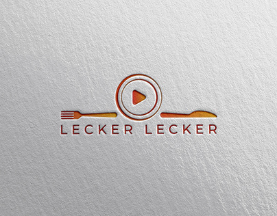 Logo design for food blog "Lecker Lecker"