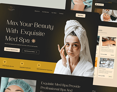 Beauty Clinic Web Site Design: Landing Page UI