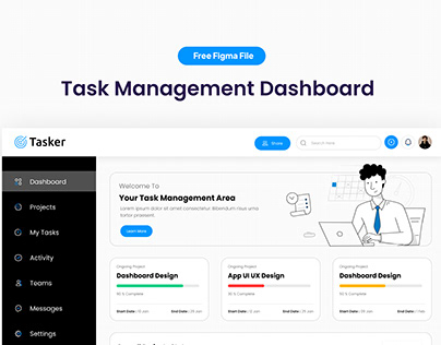 Free Task Management Dashboard Design In Figma