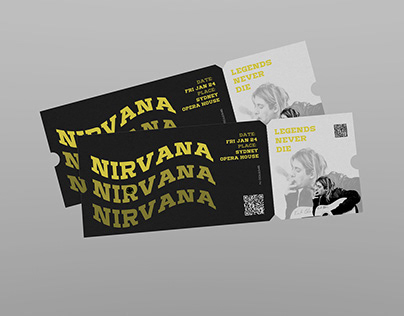 Poster and Merch for Nirvana Concert