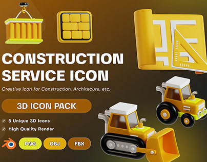 Construction Service 3D Illustration