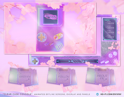 Clear Case Console Twitch Animated Screens & overlays