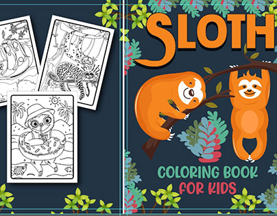 Sloth coloring book