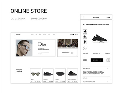 Online store UX/UI design