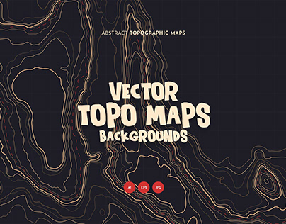 Abstract Topographic Map Backgrounds