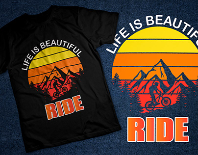 Mountain Bicycle T-Shirt Design Vector For Cyclists