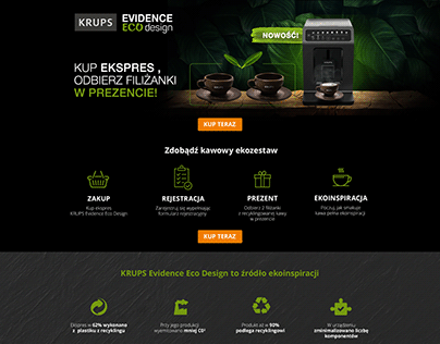 Krups "Ecodesign" Landing Page design
