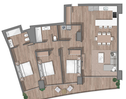 Project thumbnail - Floor plan 2D rendering in Andorra