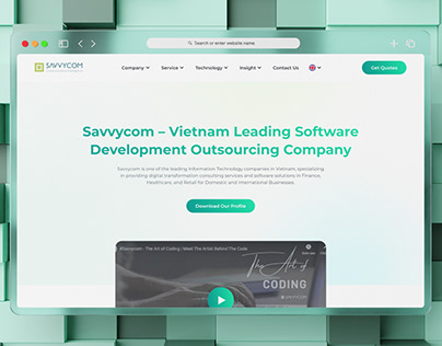 Savvycom Software Website Re-design