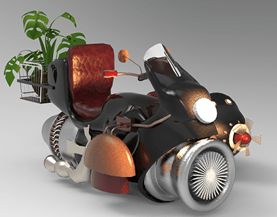 Jet Bike 3D Modeling