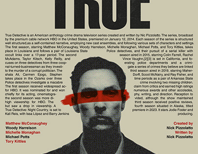 "True Detective" TV series concept poster