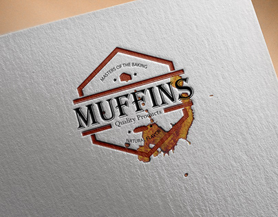 Muffin watercolor logo