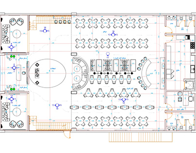 Working drawings plans of ground floor of W1 Cafe