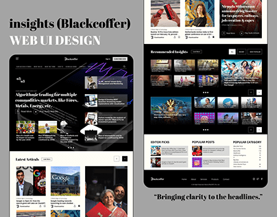 News & Articles Website UI Design