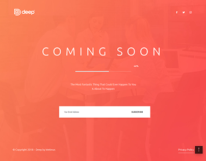 Coming Soon landing page