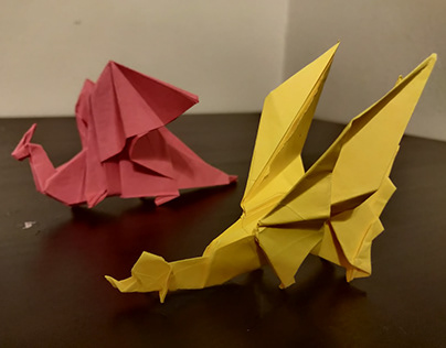 Origami dragons