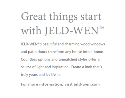 Magazine ad for JELD-WEN windows (unpublished)