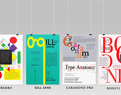 TYPOGRAPHICAL POSTER (5 TYPEFACE'S)