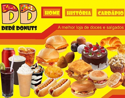 Site fictício (apenas visual) de um fast food fictícia.