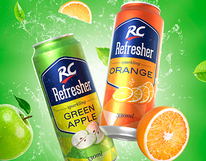 RC Refresher Orange & Green Apple Poster