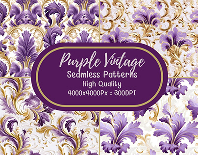 Purple Vintage Patterns