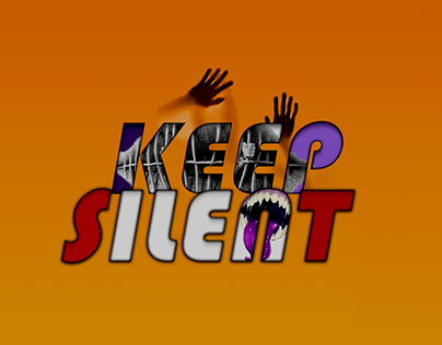 keep silent text design art