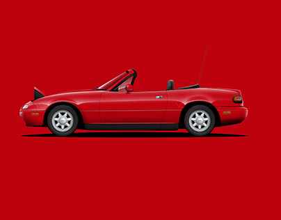 1990 Mazda MX-5 Miata Vector Illustration